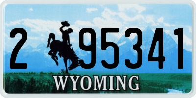 WY license plate 295341