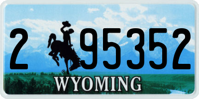 WY license plate 295352