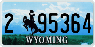 WY license plate 295364