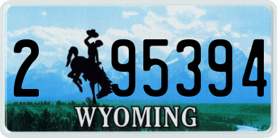 WY license plate 295394