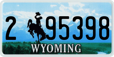 WY license plate 295398