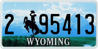 WY license plate 295413