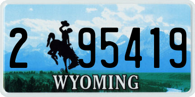 WY license plate 295419