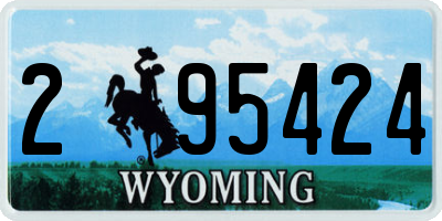 WY license plate 295424