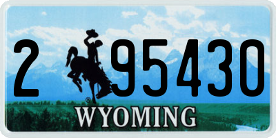 WY license plate 295430