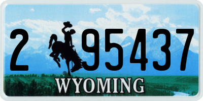WY license plate 295437