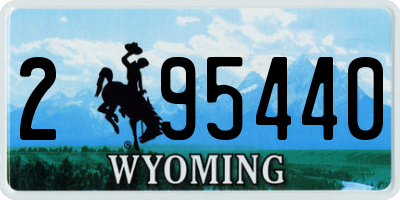 WY license plate 295440