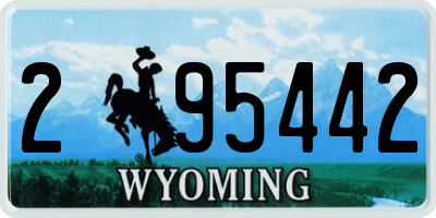 WY license plate 295442