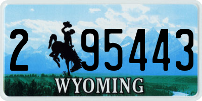 WY license plate 295443
