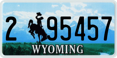 WY license plate 295457