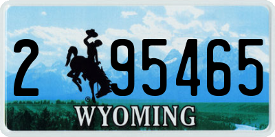 WY license plate 295465