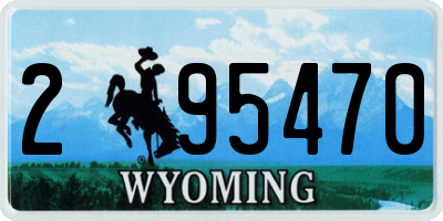 WY license plate 295470