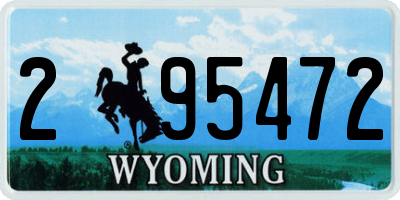 WY license plate 295472