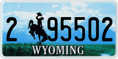 WY license plate 295502