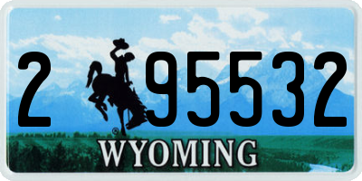 WY license plate 295532