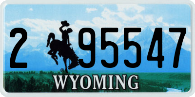 WY license plate 295547