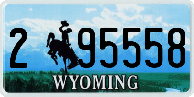 WY license plate 295558