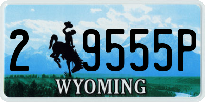 WY license plate 29555P