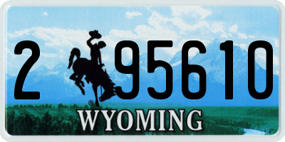 WY license plate 295610