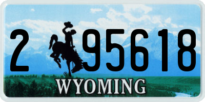 WY license plate 295618
