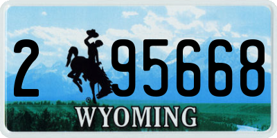 WY license plate 295668