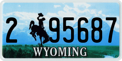 WY license plate 295687