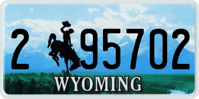 WY license plate 295702