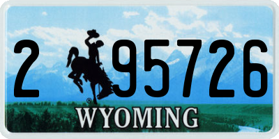 WY license plate 295726