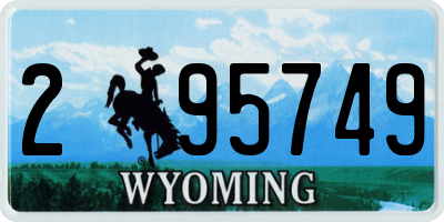 WY license plate 295749