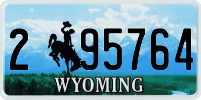 WY license plate 295764