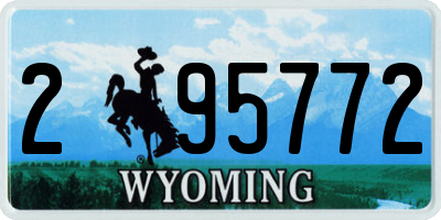 WY license plate 295772
