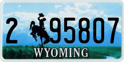 WY license plate 295807
