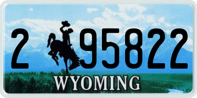 WY license plate 295822