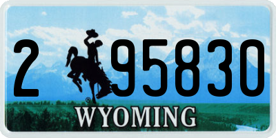 WY license plate 295830