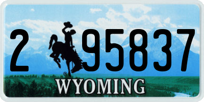 WY license plate 295837