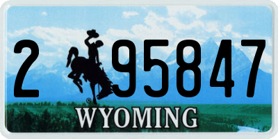 WY license plate 295847
