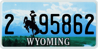 WY license plate 295862