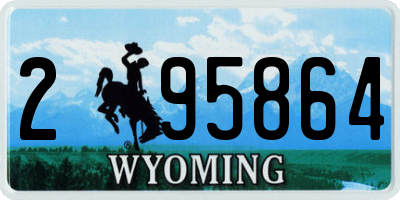 WY license plate 295864