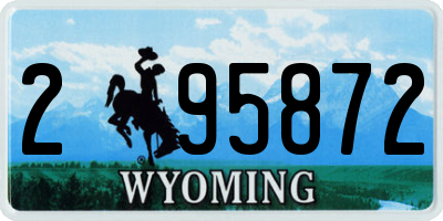 WY license plate 295872
