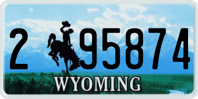 WY license plate 295874