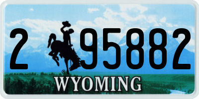 WY license plate 295882
