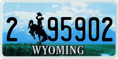 WY license plate 295902