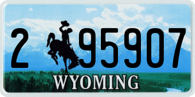 WY license plate 295907