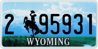 WY license plate 295931