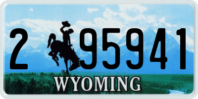WY license plate 295941
