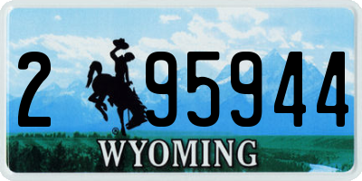 WY license plate 295944