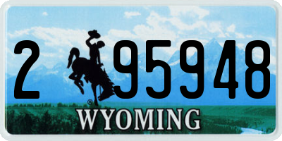 WY license plate 295948