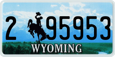 WY license plate 295953