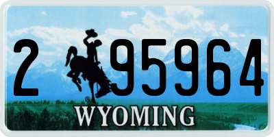 WY license plate 295964