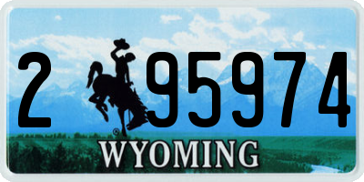 WY license plate 295974